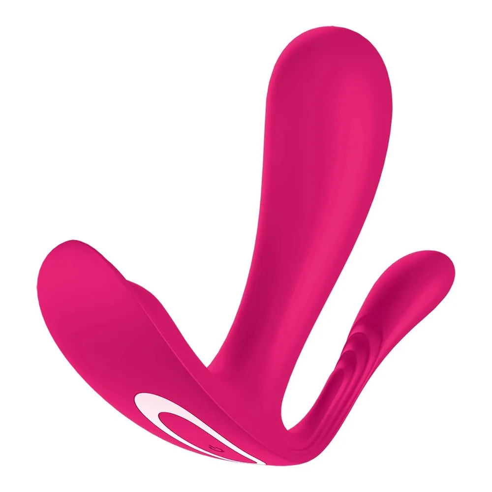 Vibromasseur Rose En Silicone 3 En 1 Avec Application