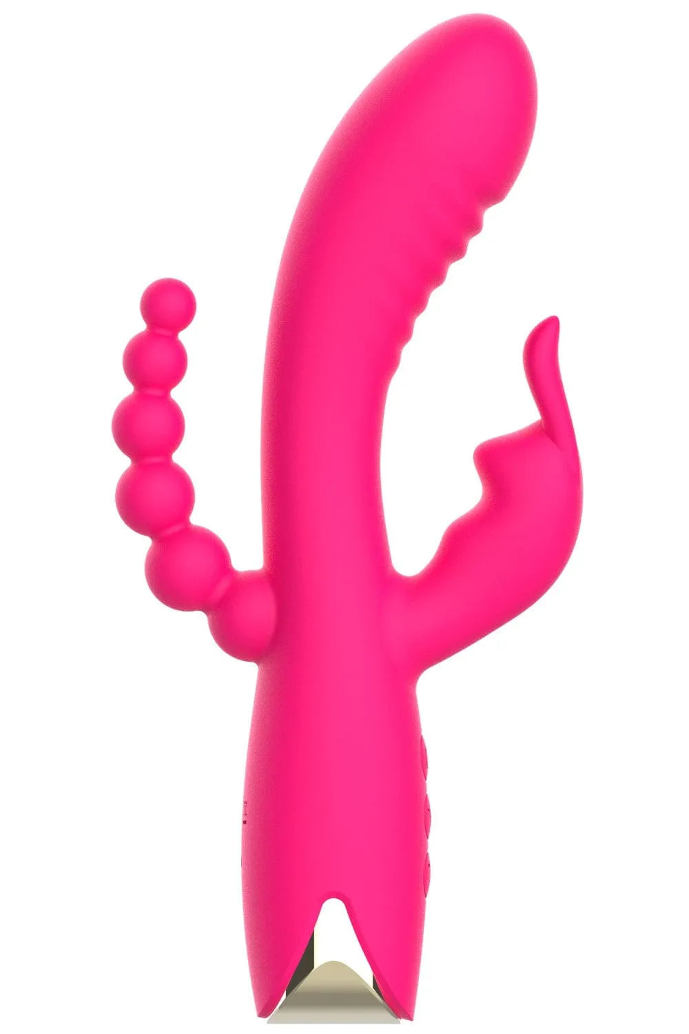Vibromasseur Rose Triple Stimulation Waterproof Silicone Usb
