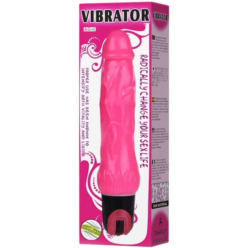 Vibromasseur Rose Veiné Multivitesse Tpr