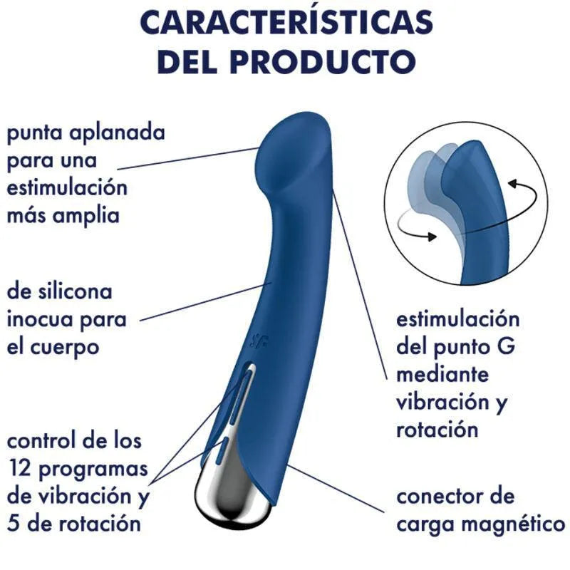 Vibromasseur Rotatif Point G Silicone Étanche