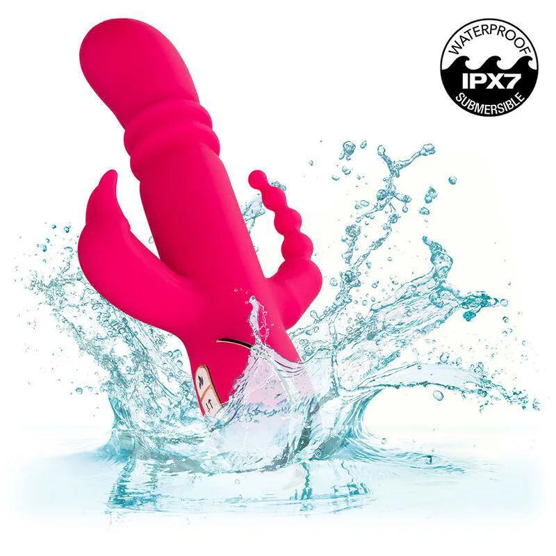 Vibromasseur Silicone Chauffant Triple Action