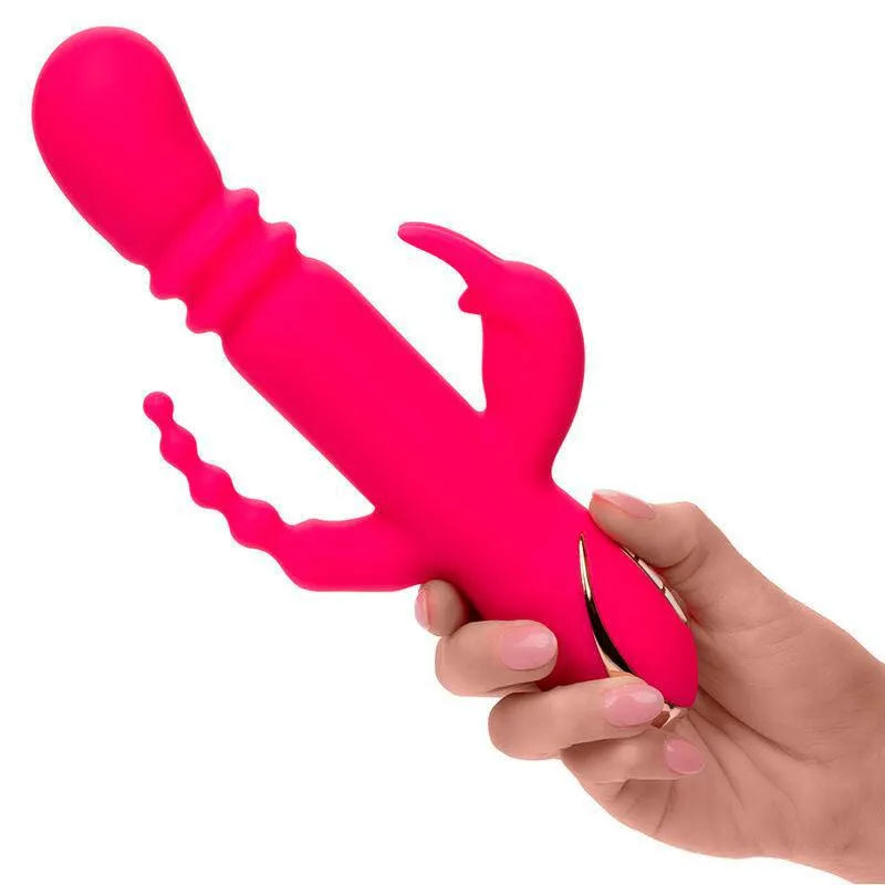 Vibromasseur Silicone Chauffant Triple Action