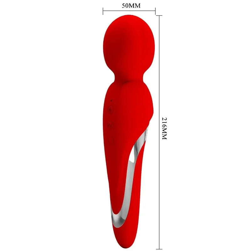 Vibromasseur Silicone Doux 7 Vibrations Rouge
