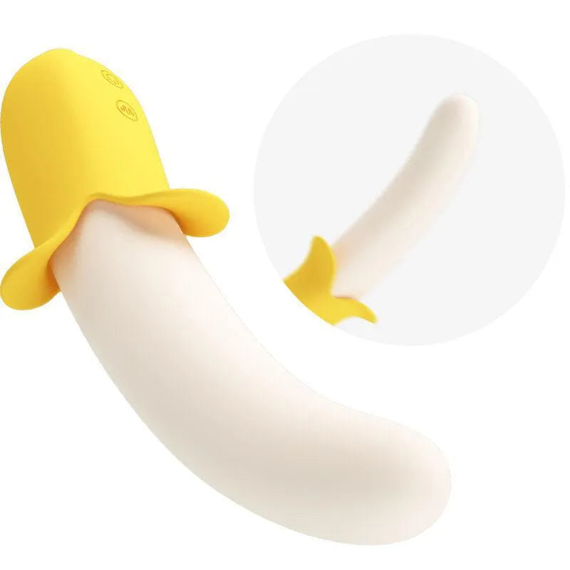 Vibromasseur Silicone Jaune Multifonction Rechargeable