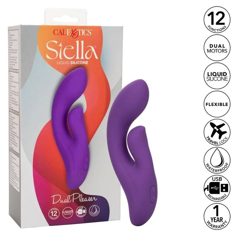 Vibromasseur Silicone Liquide Double Moteur Courbé