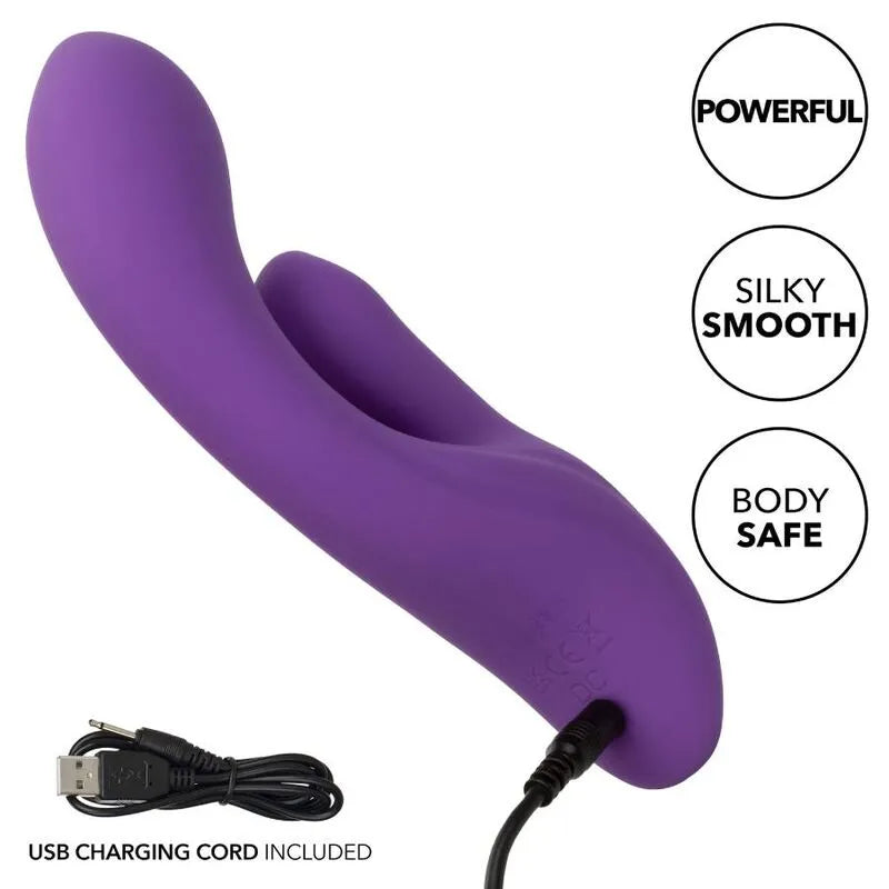 Vibromasseur Silicone Liquide Double Moteur Courbé