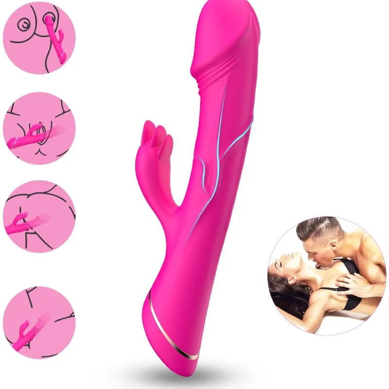 Vibromasseur Silicone Médical Étanche Polyvalent
