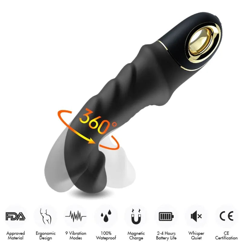 Vibromasseur Silicone Médical Étanche Rechargeable