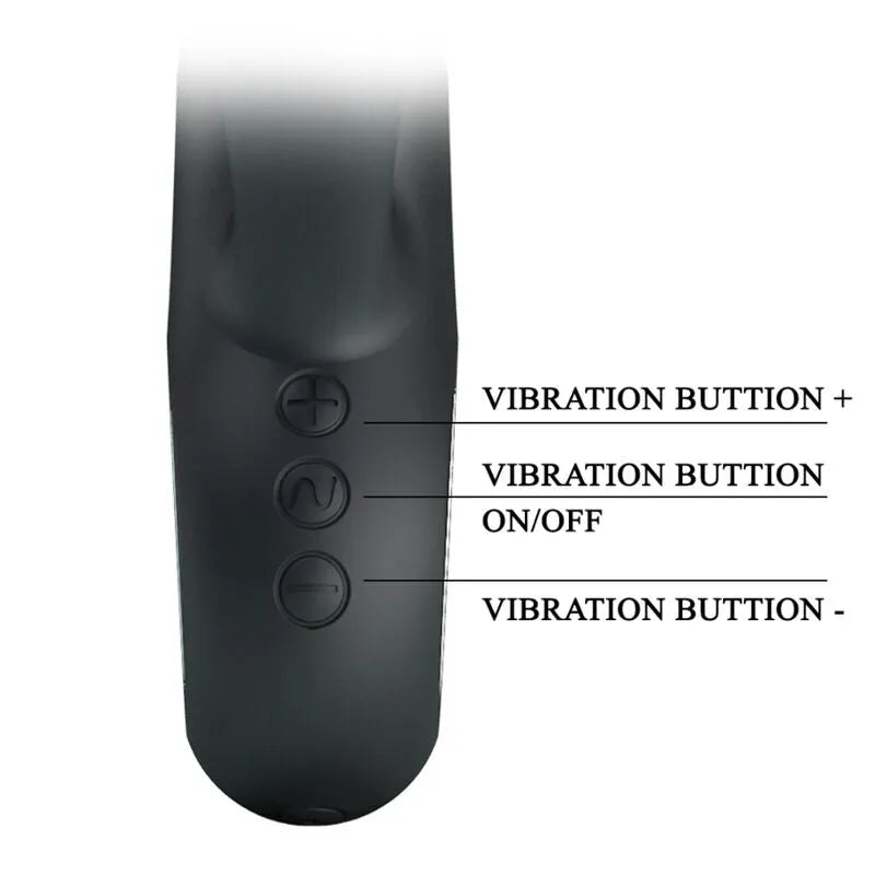 Vibromasseur Silicone Noir 7 Vibrations