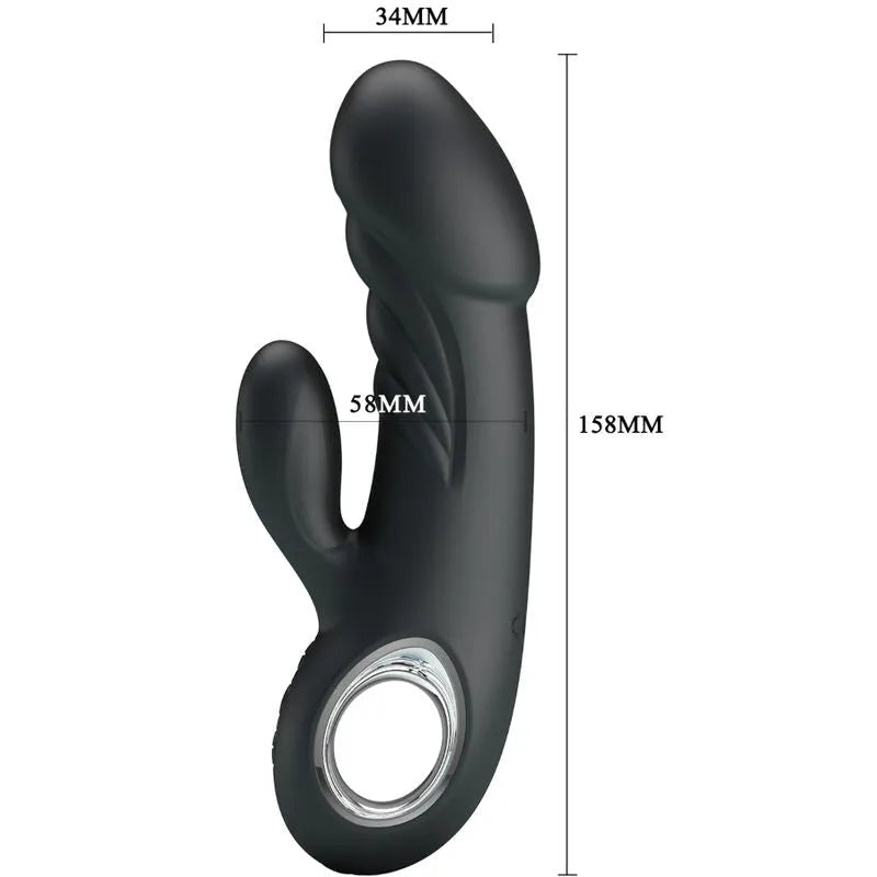 Vibromasseur Silicone Noir 7 Vibrations