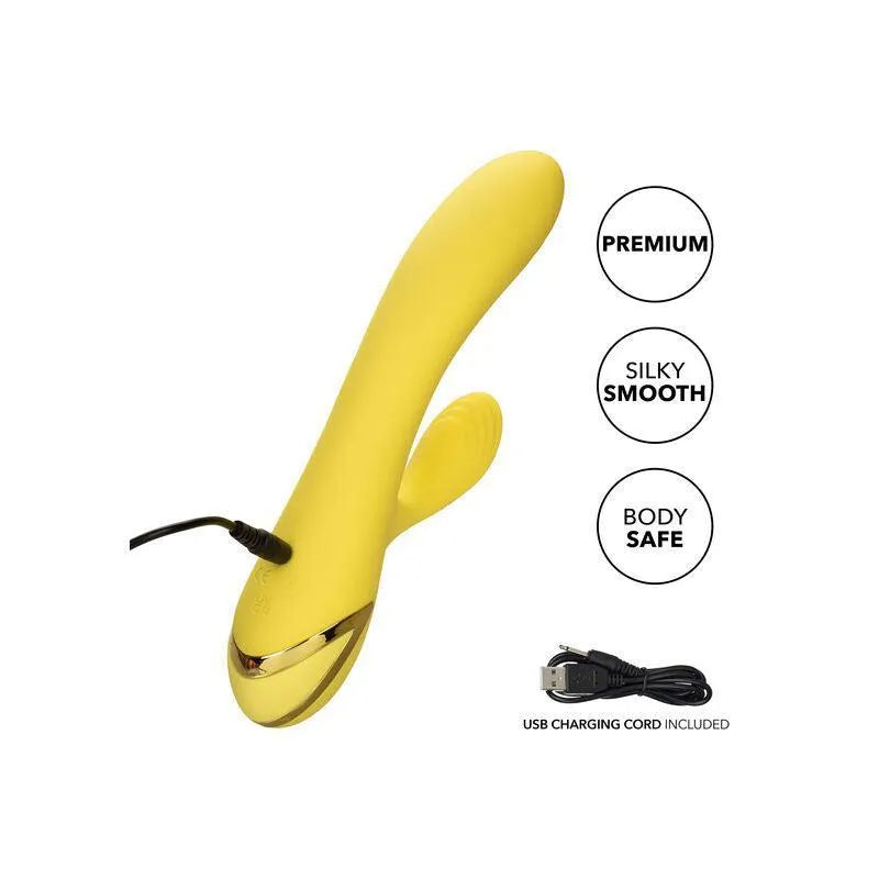 Vibromasseur Silicone Puissant Avec Stimulateur Clitoridien Rotatif