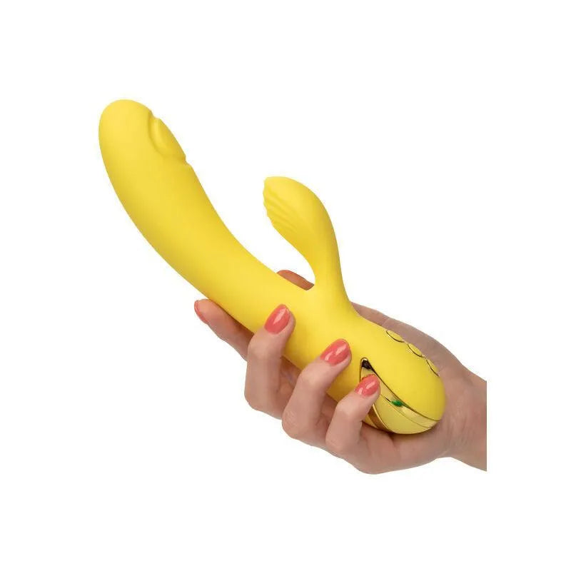 Vibromasseur Silicone Puissant Avec Stimulateur Clitoridien Rotatif