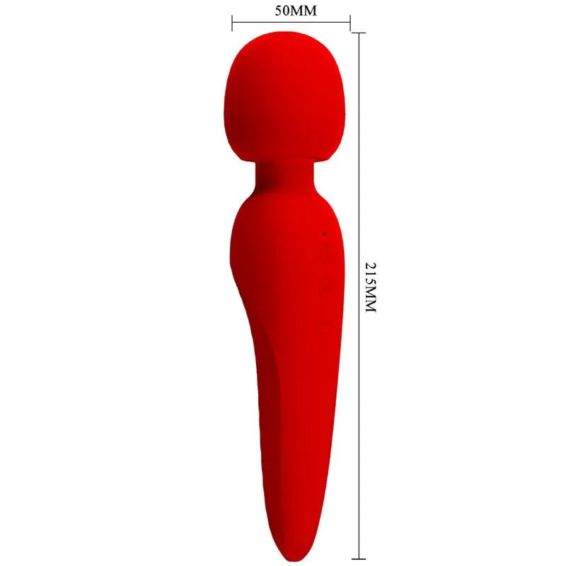 Vibromasseur Silicone Rouge Étanche Rechargeable