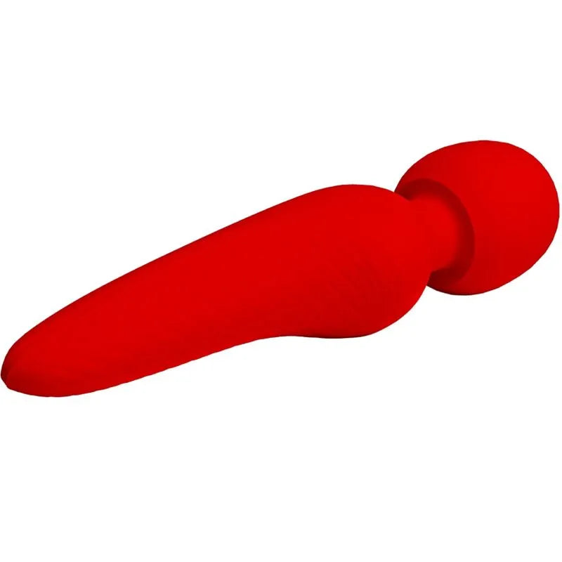 Vibromasseur Silicone Rouge Étanche Rechargeable