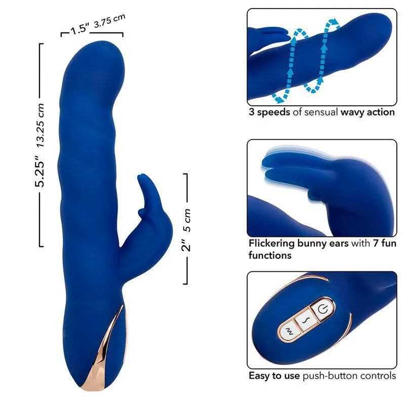 Vibromasseur Silicone Étanche Mouvement Ondulant 30E Anniversaire