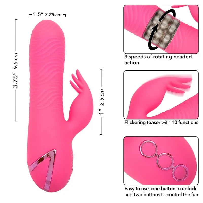 Vibromasseur Silicone Étanche Rechargeable Avec Rotation Et Vibration