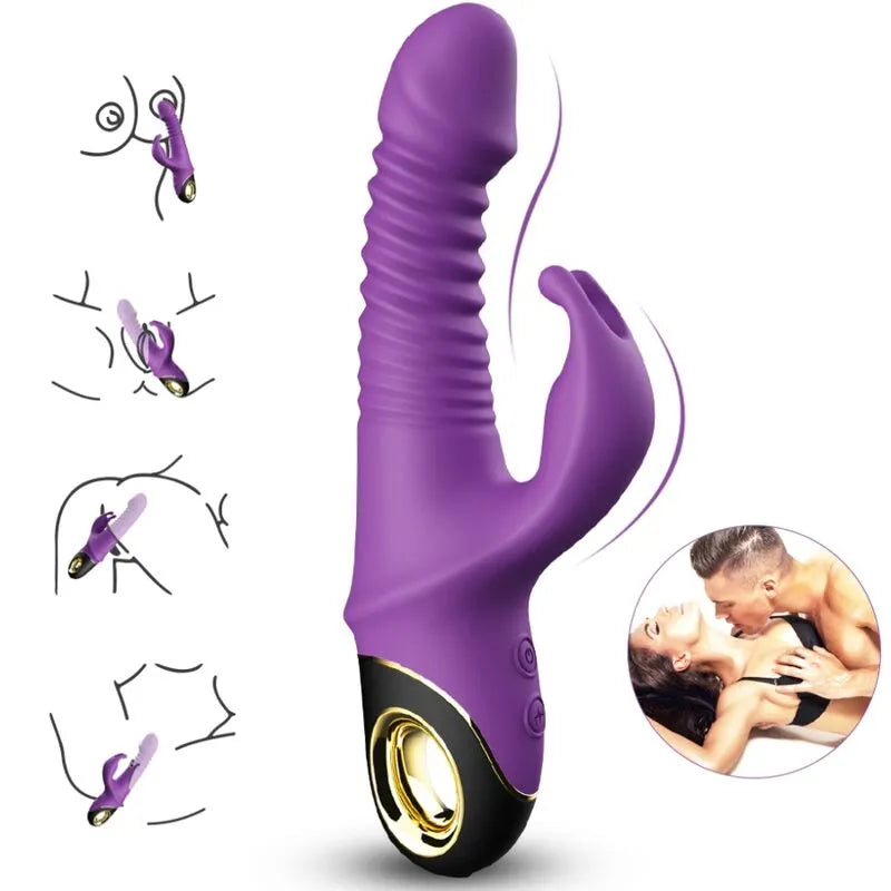 Vibromasseur Étanche Silicone Médical 9 Modes