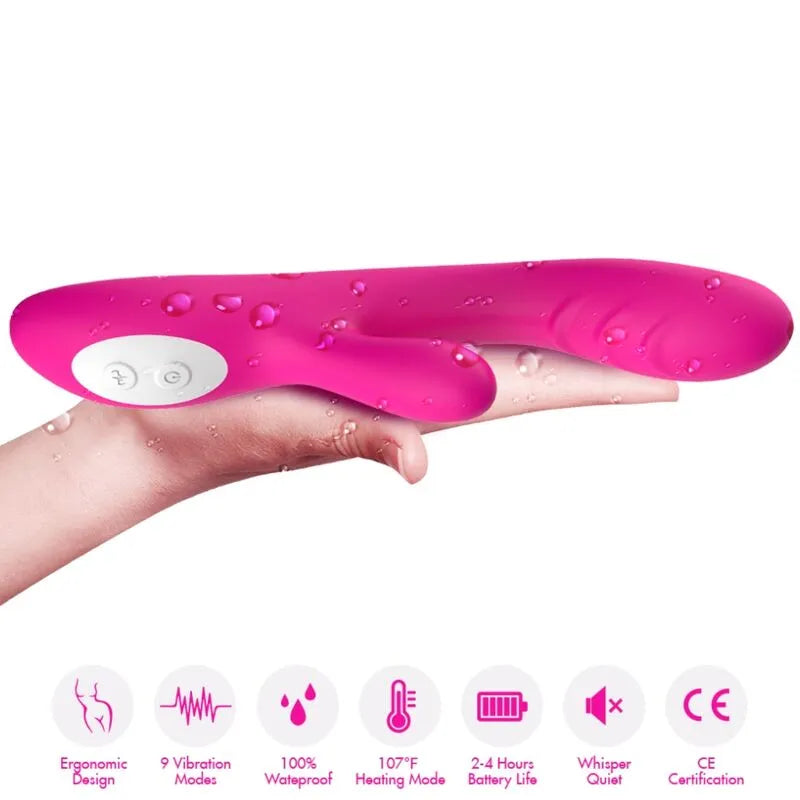 Vibromasseur Étanche Silicone Médical Chauffant