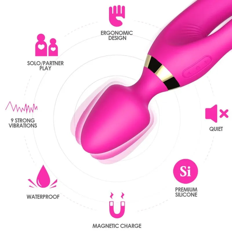 Vibromasseur Étanche Silicone Recharge Usb Couples