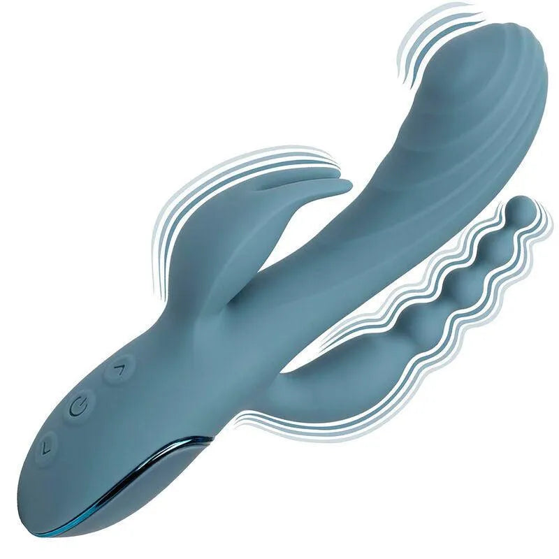 Vibromasseur Triple Action Silicone Étanche Rechargeable