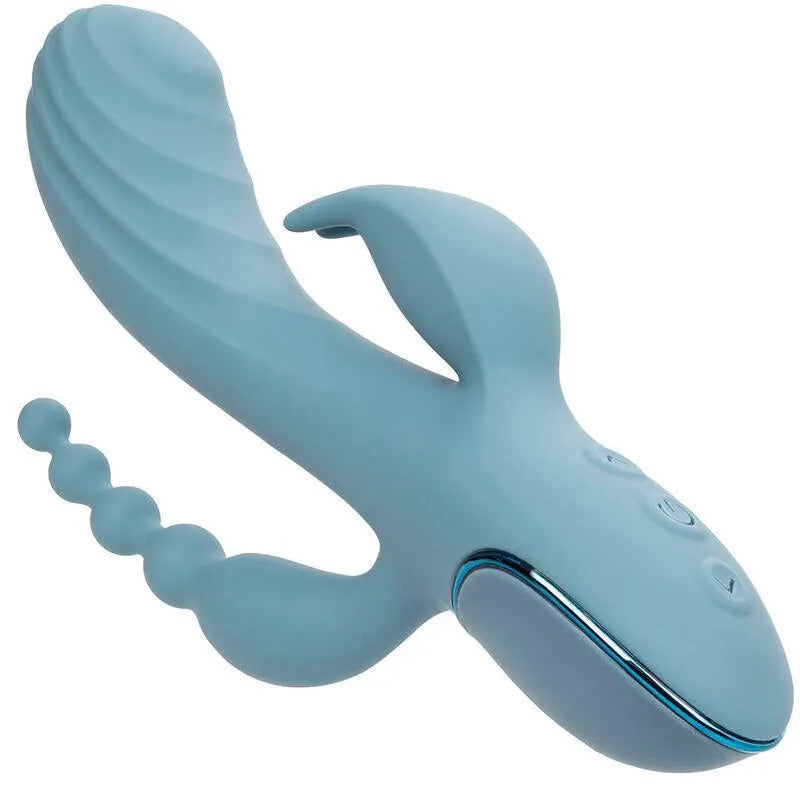 Vibromasseur Triple Action Silicone Étanche Rechargeable