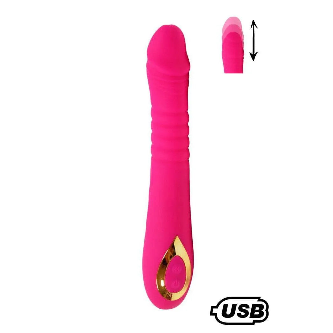 Vibromasseur Va-Et-Vient Noir Silicone 18 Modes