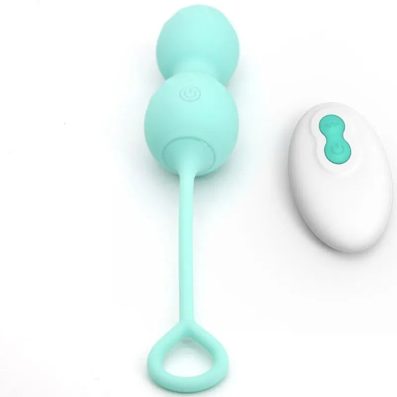 Vibromasseur Vert Abs-Silicone Étanche Télécommandé