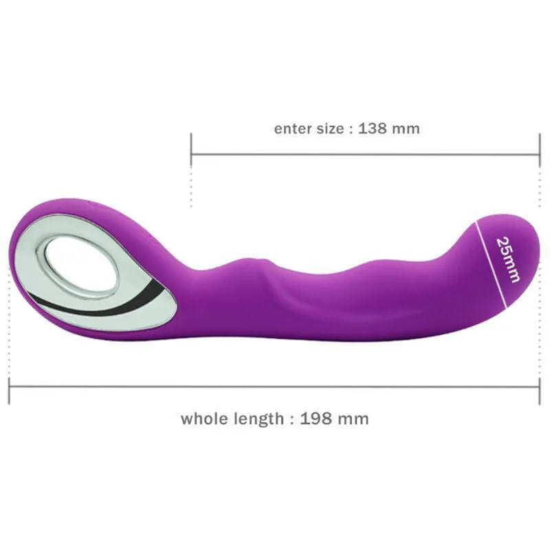 Vibromasseur Violet Imperméable Rechargeable En Silicone