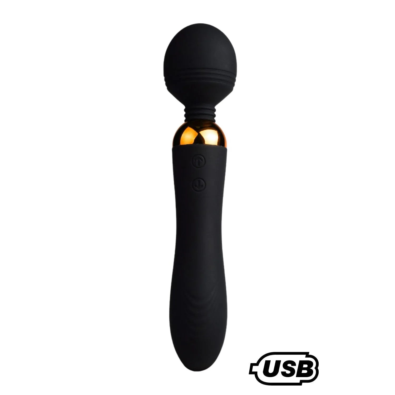 Vibromasseur Wand Noir Silicone Double Moteur