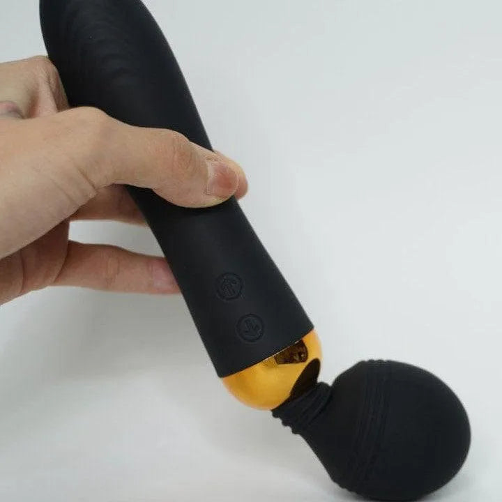 Vibromasseur Wand Noir Silicone Double Moteur