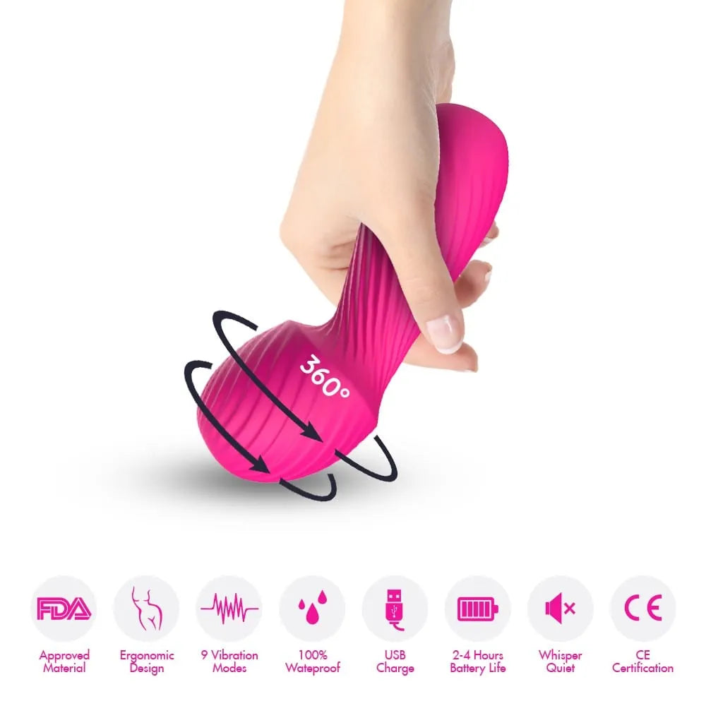 Vibromasseur Wand Rose Ergonomique Rechargeable