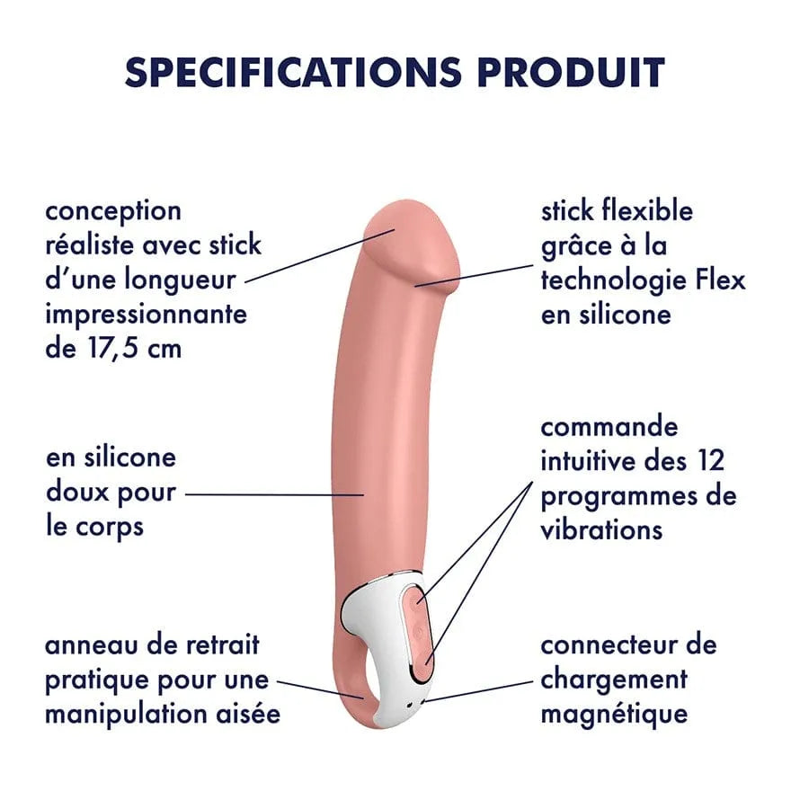 Vibromasseur Xxl Silicone Flexible Waterproof