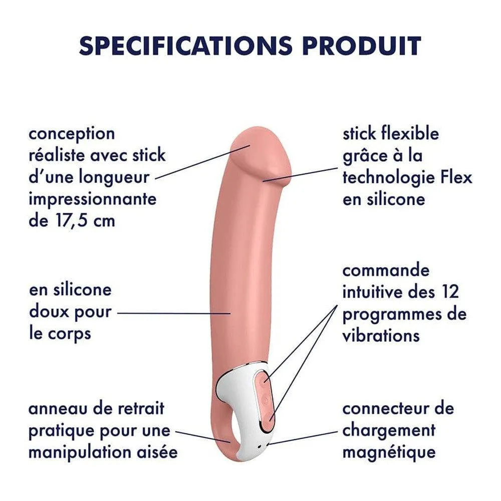 Vibromasseur Xxl Silicone Flexible Waterproof