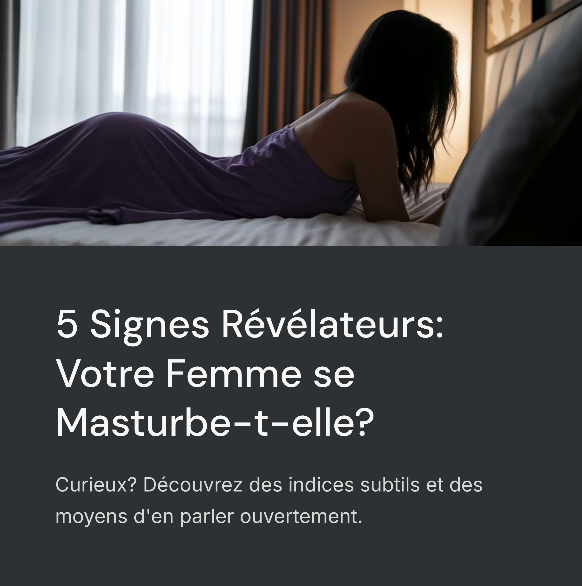 Comment Savoir Si Sa Femme Se Masturbe?