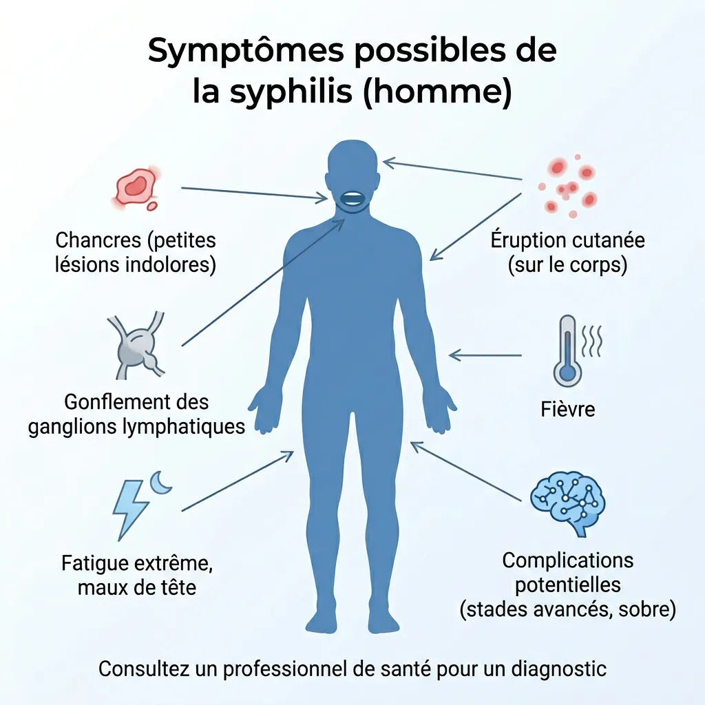 Comment Se Manifeste La Syphili Chez L'Homme ?
