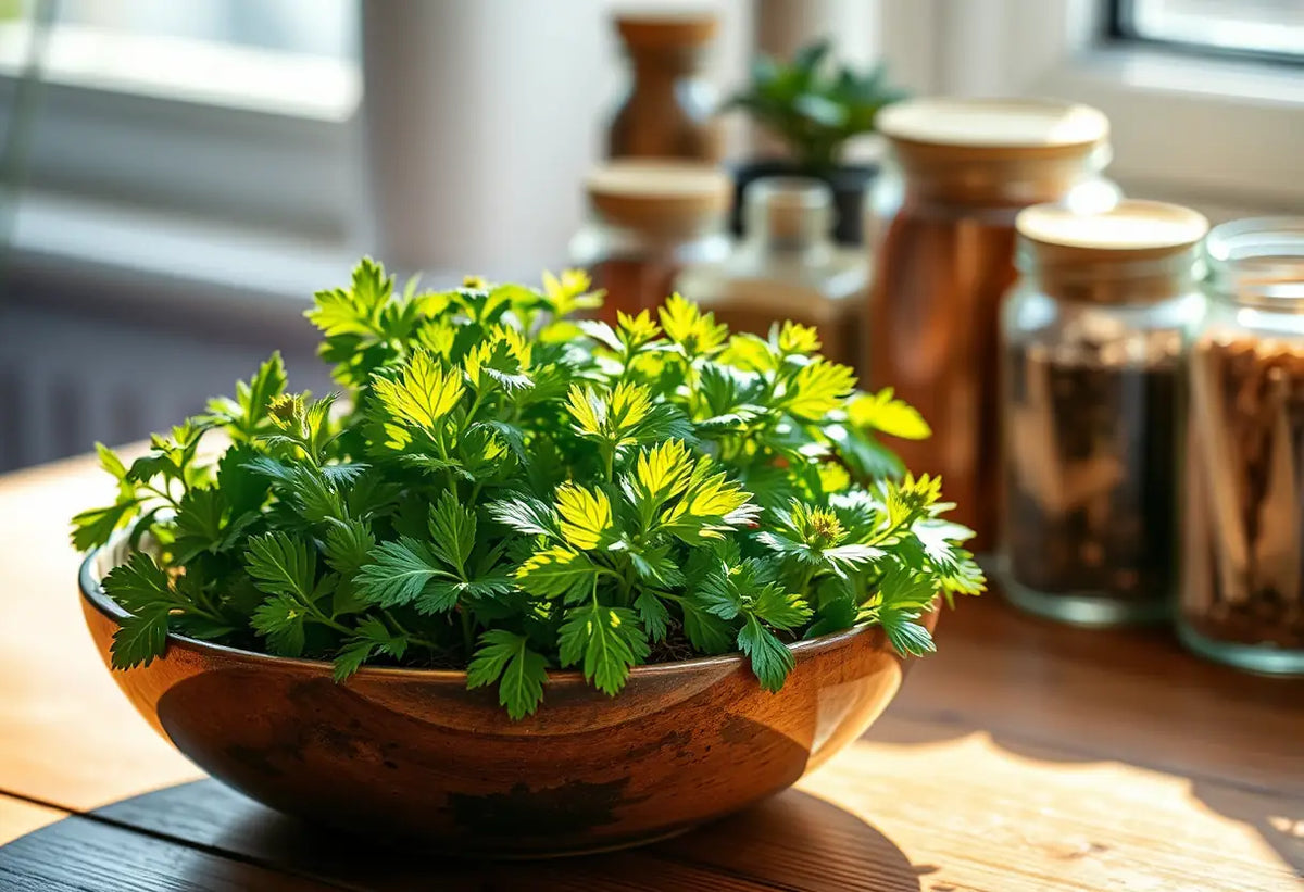 Herbes fraîches et épices en vue pour stimuler le désir