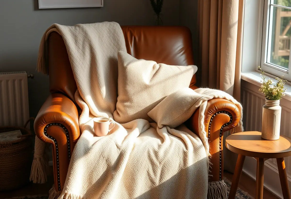 Un fauteuil douillet dans un salon chaleureux