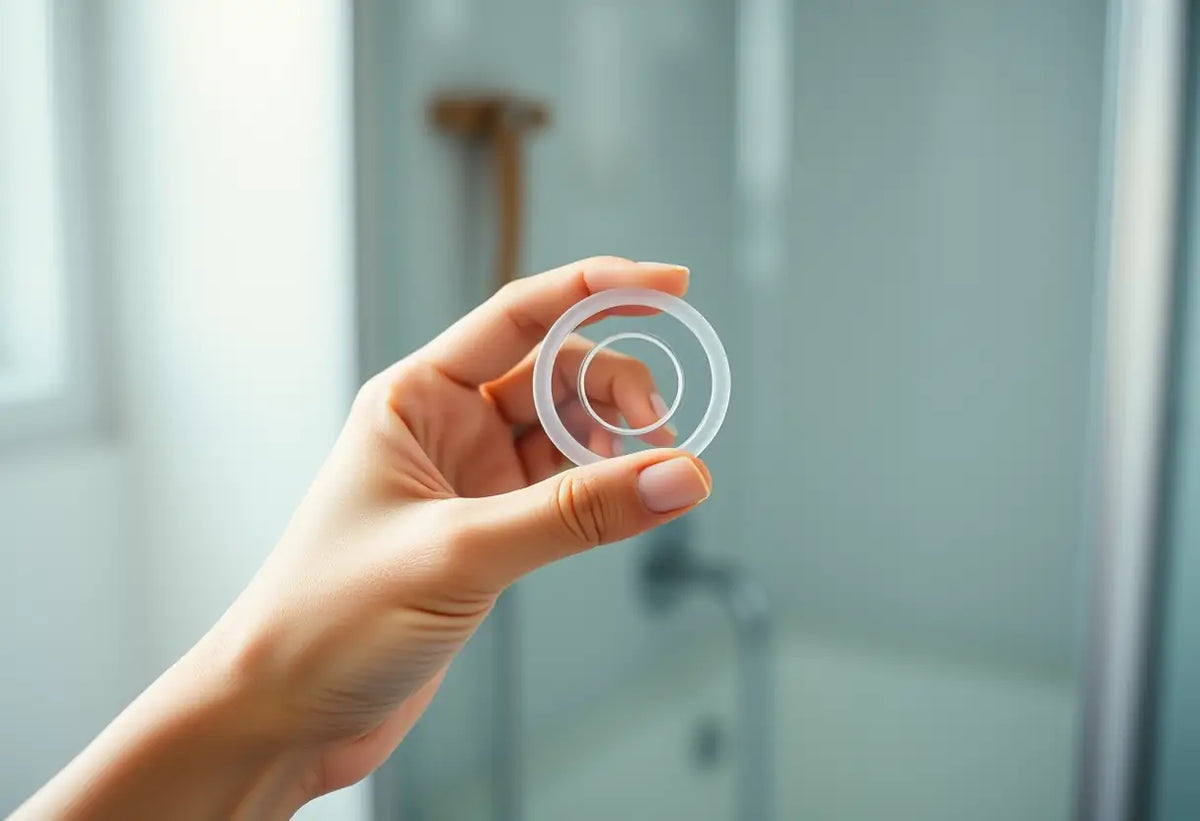 Main femme tenant un petit dispositif intra-utérin en silicone
