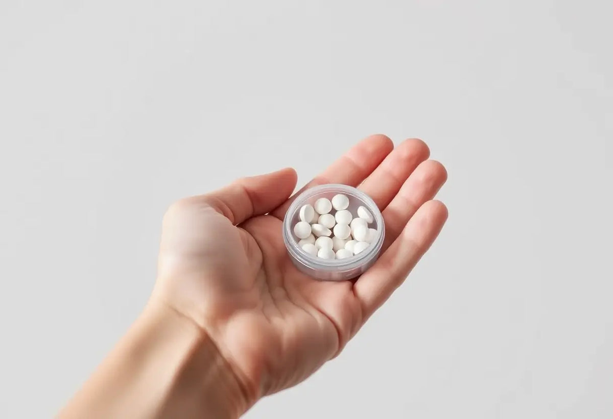 Une main tendue vers une boîte de comprimés contraceptifs