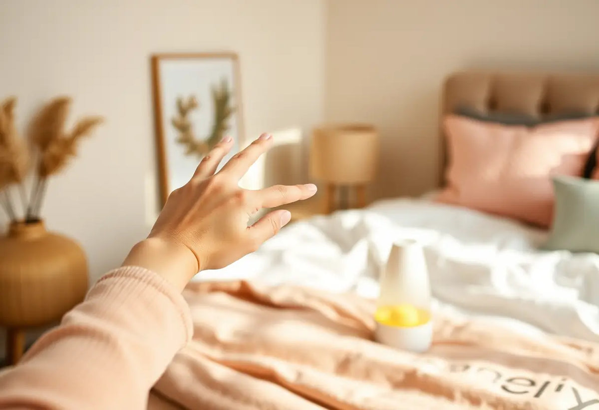 Diffuseur d’huiles essentielles calmantes dans une chambre