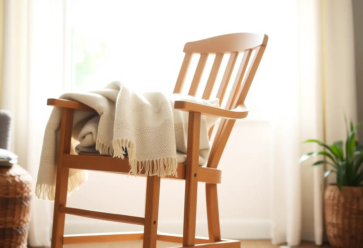 Chaise dans un salon accueillant, éclairée par la lumière du soleil