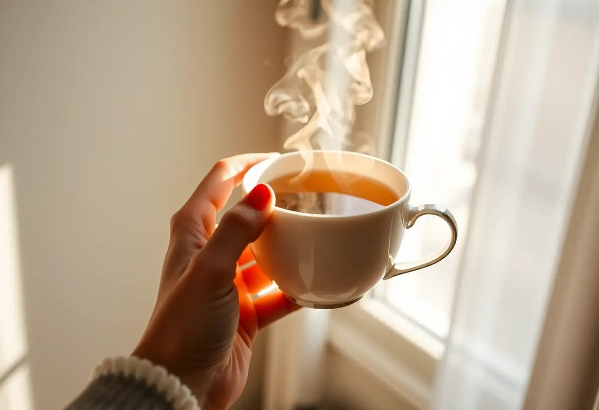 Main article : stérilisation féminine, une main tenant une tasse de thé