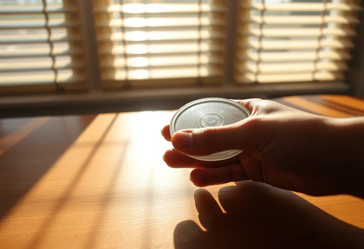 Dispositif contraceptif hormonal sur une table