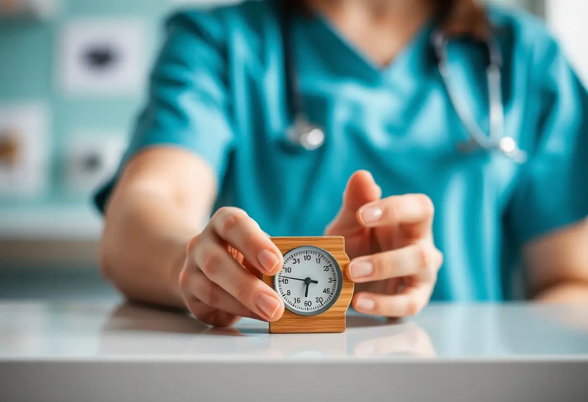 Mainière d'induction du travail de grossesse avec un minuteur