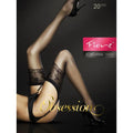 Bas sensuels noirs motifs floraux finition mate orteils renforcés