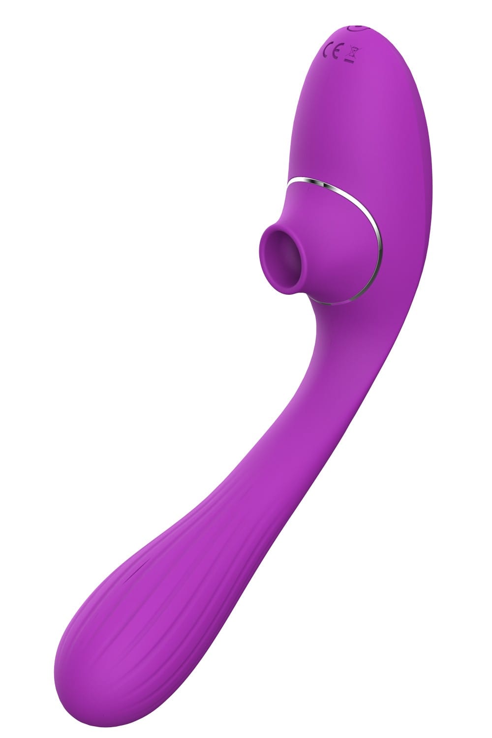 2 en 1 stimulateur de clitoris sur membrane et vibromasseur point G USB violet flexible USB violet flexible DINA - WS-NV017PUR