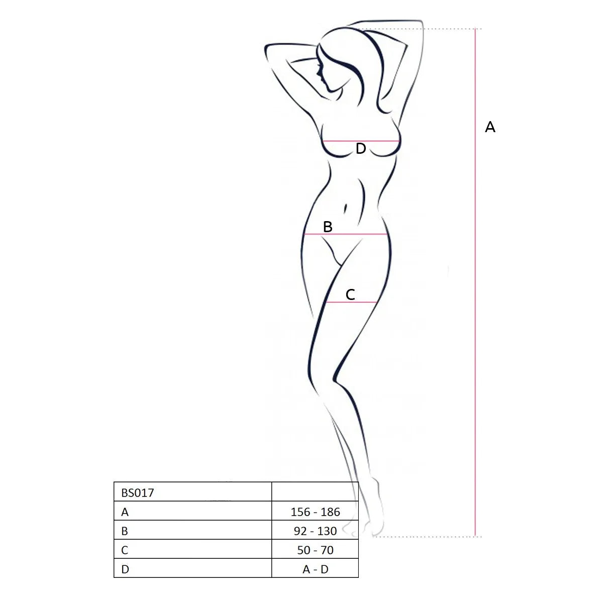 Bodystocking noir BS017 avec motifs floraux, laçage au décolleté, larges bretelles tour de cou, taille unique 36-42.