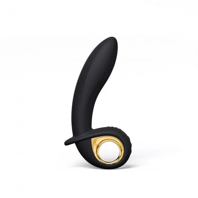 Vibromasseur gonflant silicone noir or tête gonflable ergonomique Dorcel