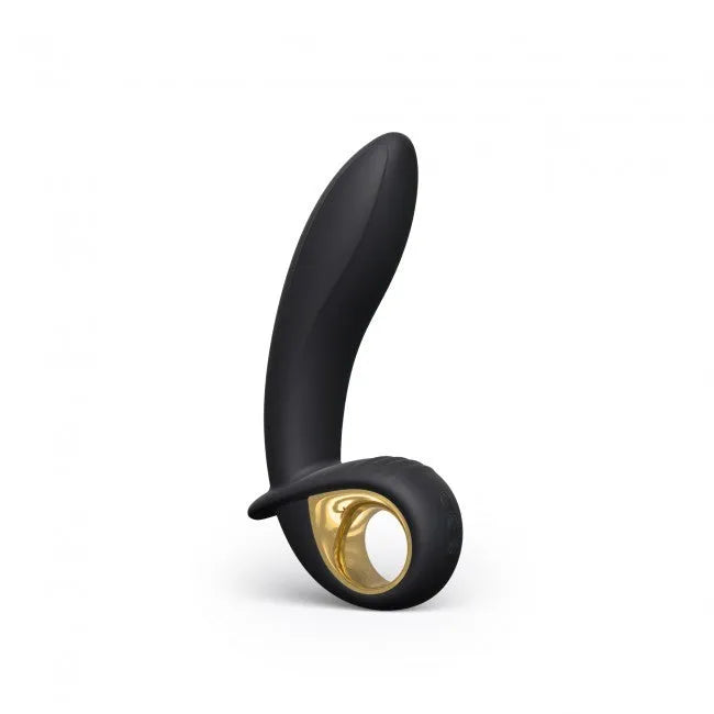 Vibromasseur gonflant silicone noir or tête gonflable ergonomique Dorcel