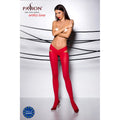 Collants lisses rouges avec découpe hanches fantaisie 60 DEN élégants